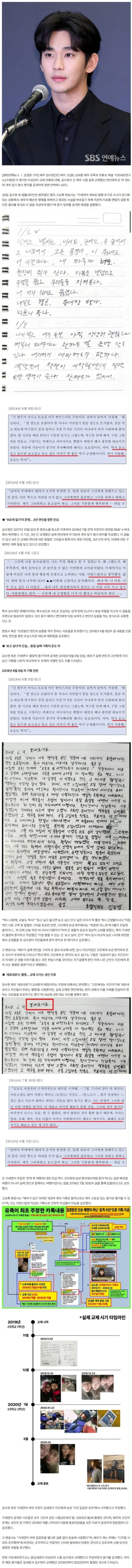 김수현 법률대리인 "군 복무 중 실제 연인에게 150개 '사랑의 일기' 남겼다"